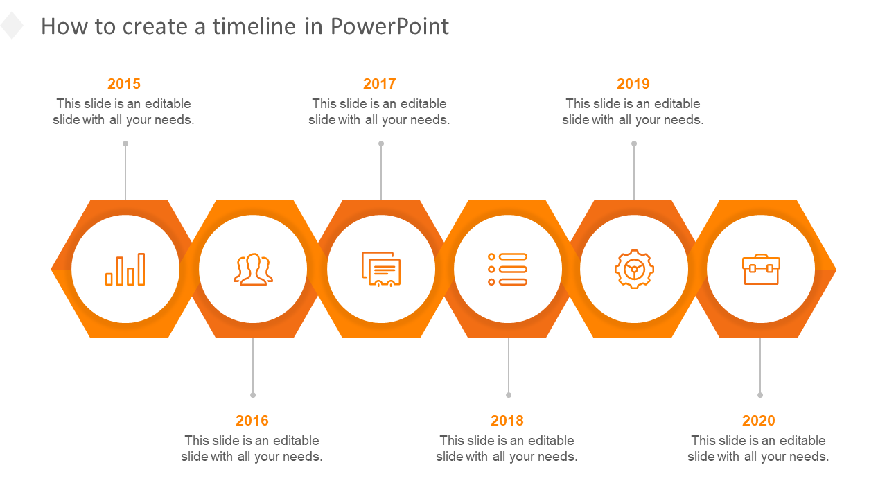 how to create a timeline in powerpoint-orange